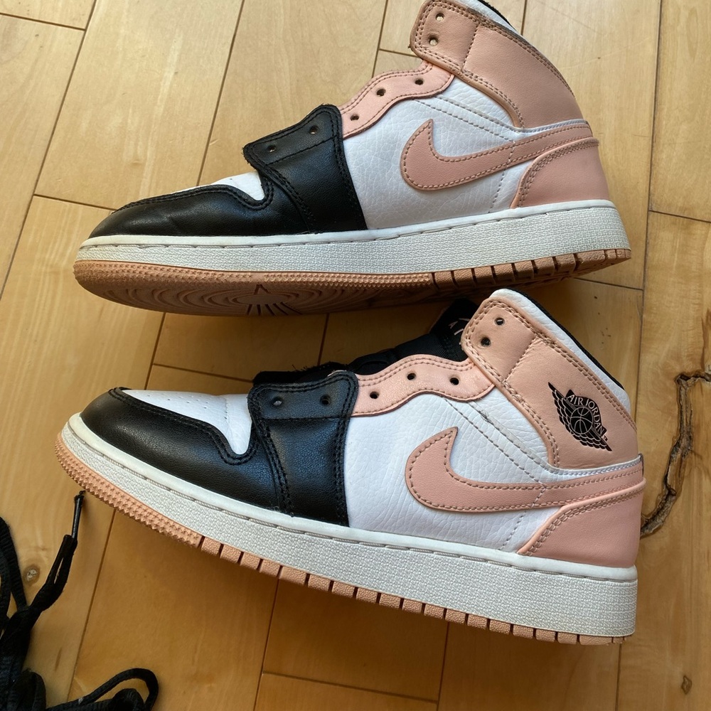 Nike Air Black and Pink High-Top Sneakers